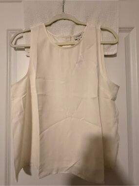 J. Crew Cream Sleeveless Round-Neck Camisole